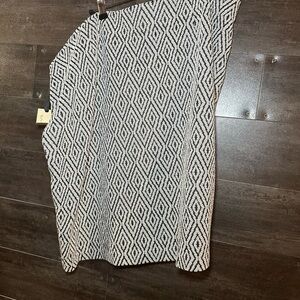 Emaline Black Lined Pencil Skirt Diamond Geometric Pattern Women's Size 22 W $58